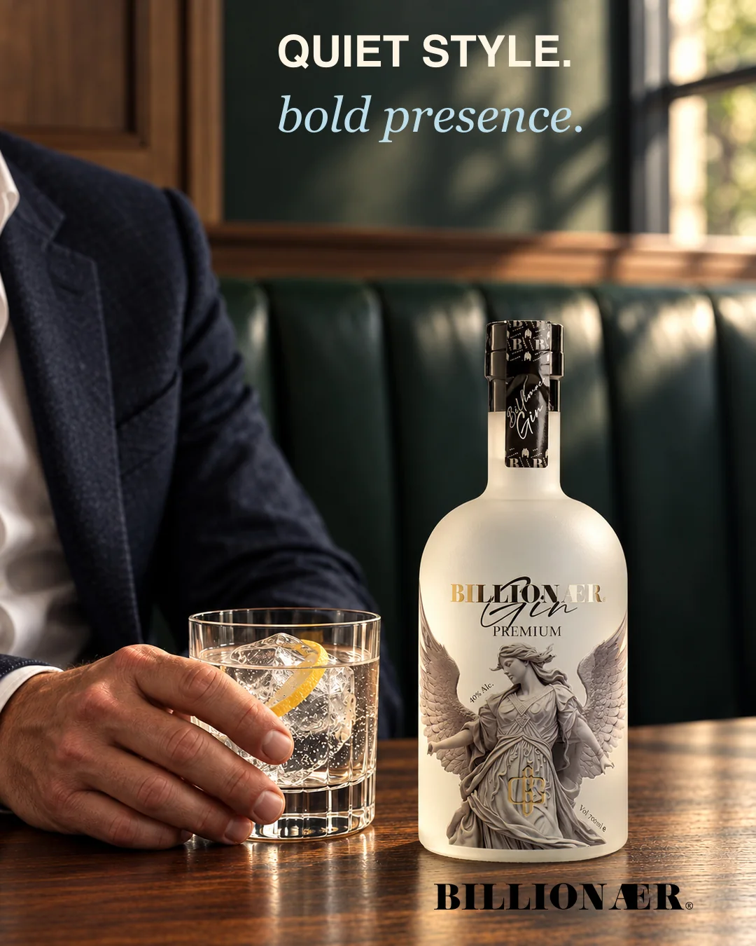 BILLIONAER Gin campaign artwork — Lounge