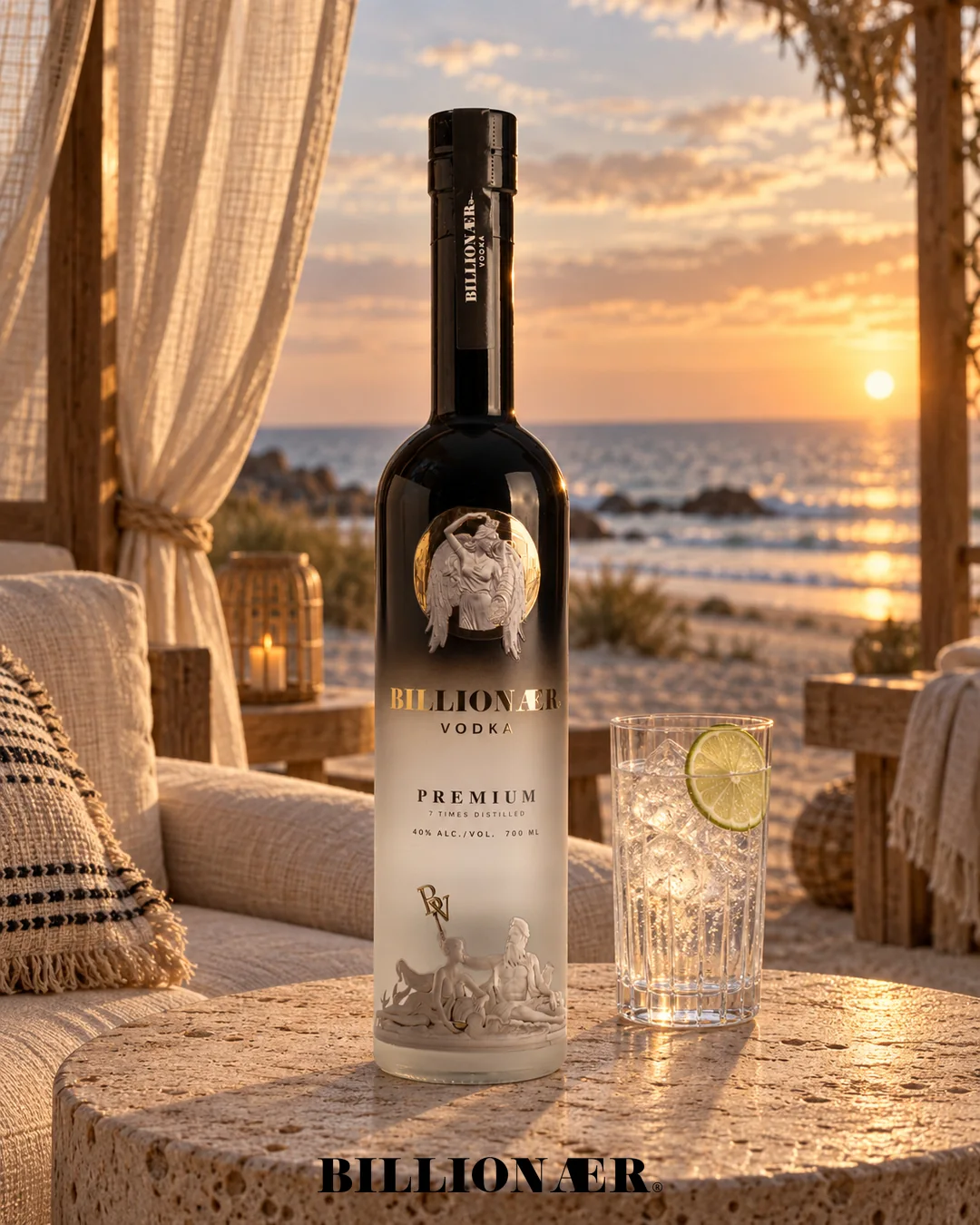 BILLIONAER Vodka campaign artwork — Cabana