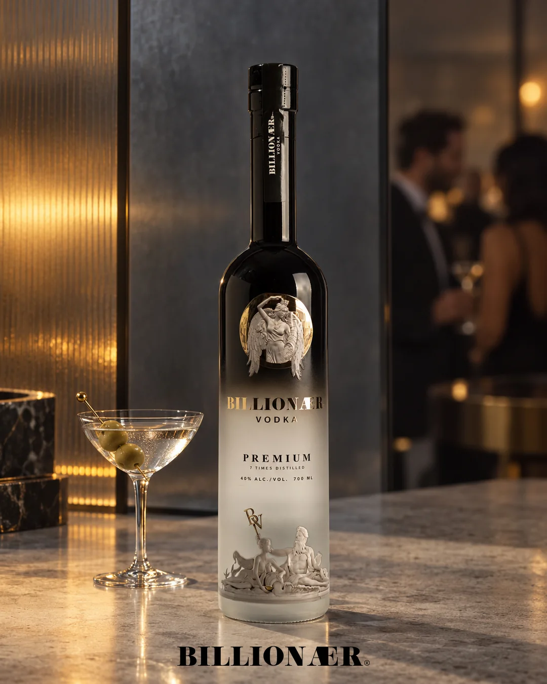 BILLIONAER Vodka campaign artwork — Smoked Glass