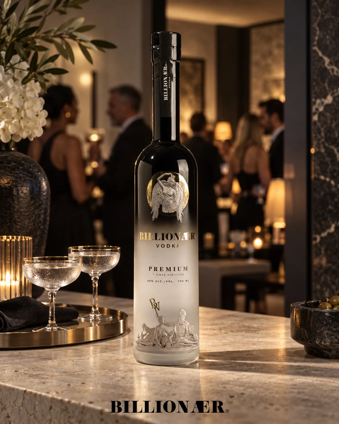BILLIONAER Vodka campaign artwork — Supper Club
