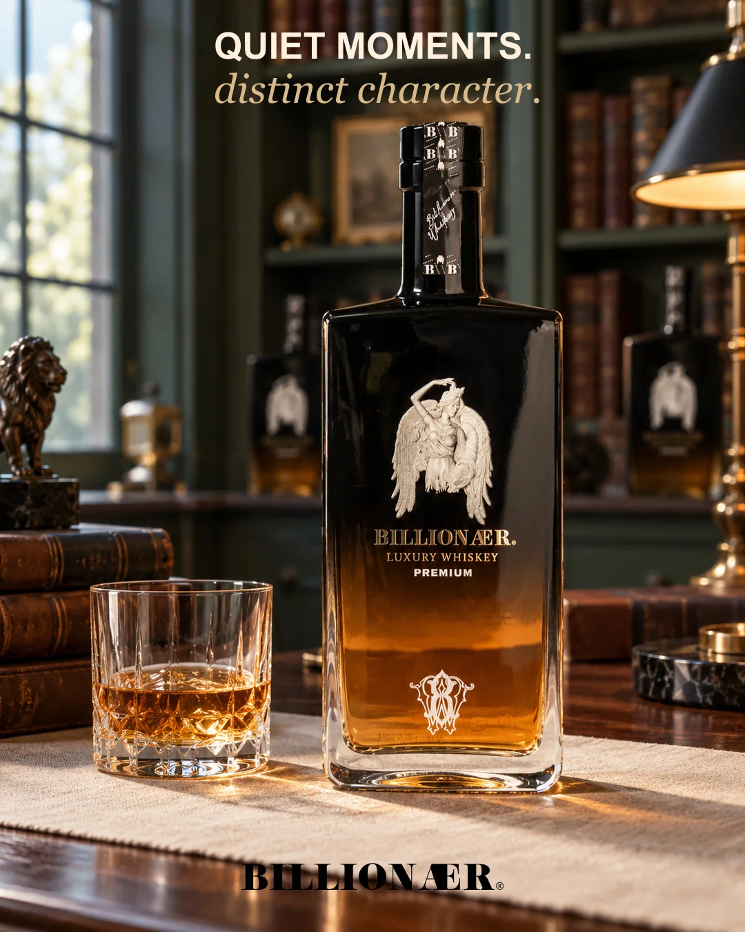 BILLIONAER Whiskey campaign artwork — Library